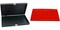 Black Jewelry Display Case (Single metal clasp) w/ Red 32-slot Plastic Tray